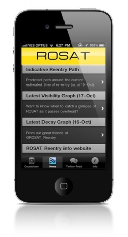 ROSAT Re-entry App