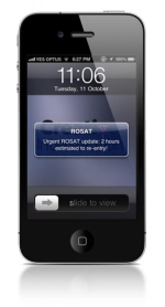 ROSAT Re-entry App Push Notification