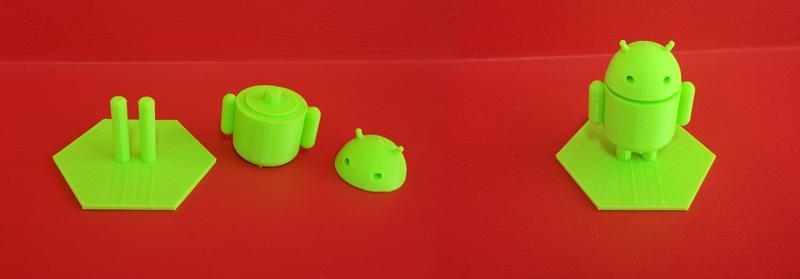 Android figurine in 3 parts (and assembled)